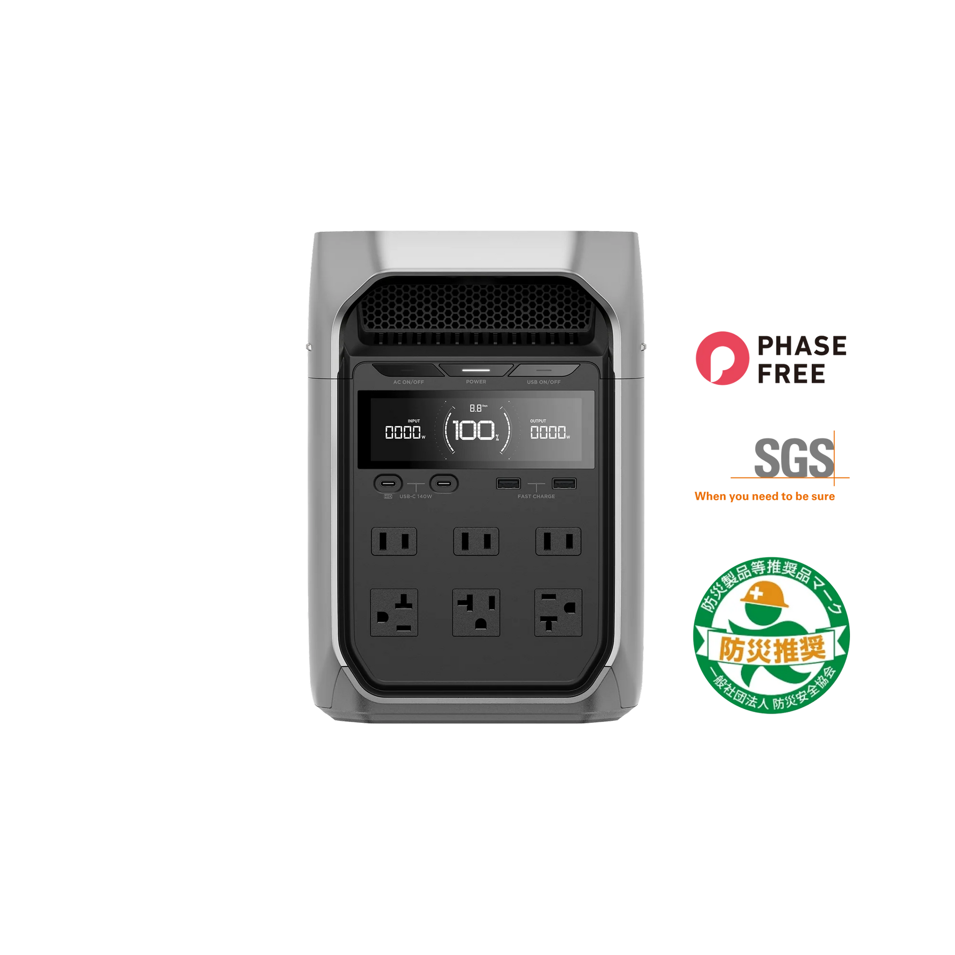 EcoFlow DELTA 3 ポータブル電源 EcoFlow エコフロー DELTA3 ポータブル電源 1024Wh リン酸鉄リチウム